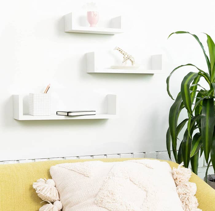 The floating shelves