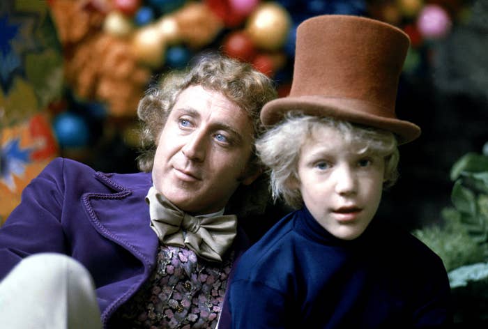 Peter with Gene Wilder in Willy Wonka &amp;amp; the Chocolate Factory