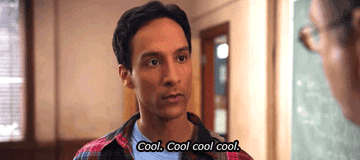 Abed saying, &quot;Cool, cool cool cool&quot;