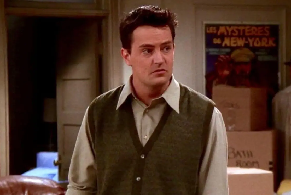 Chandler looking guilty
