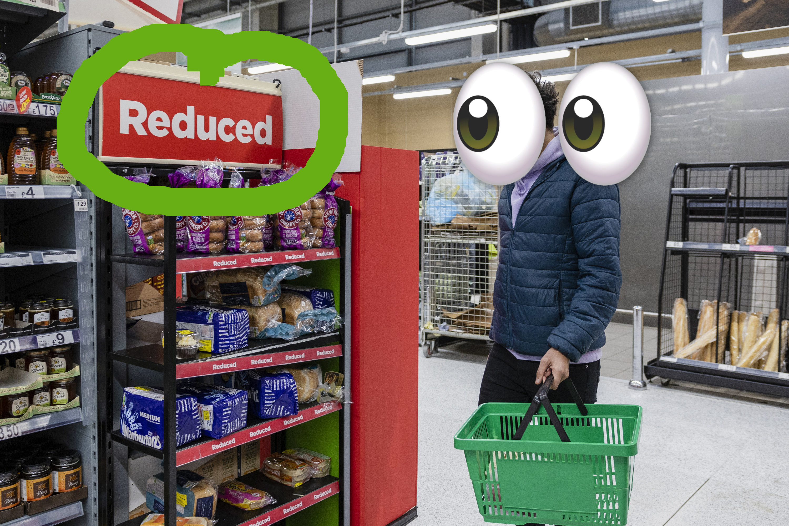 Reduced-price supermarket sales