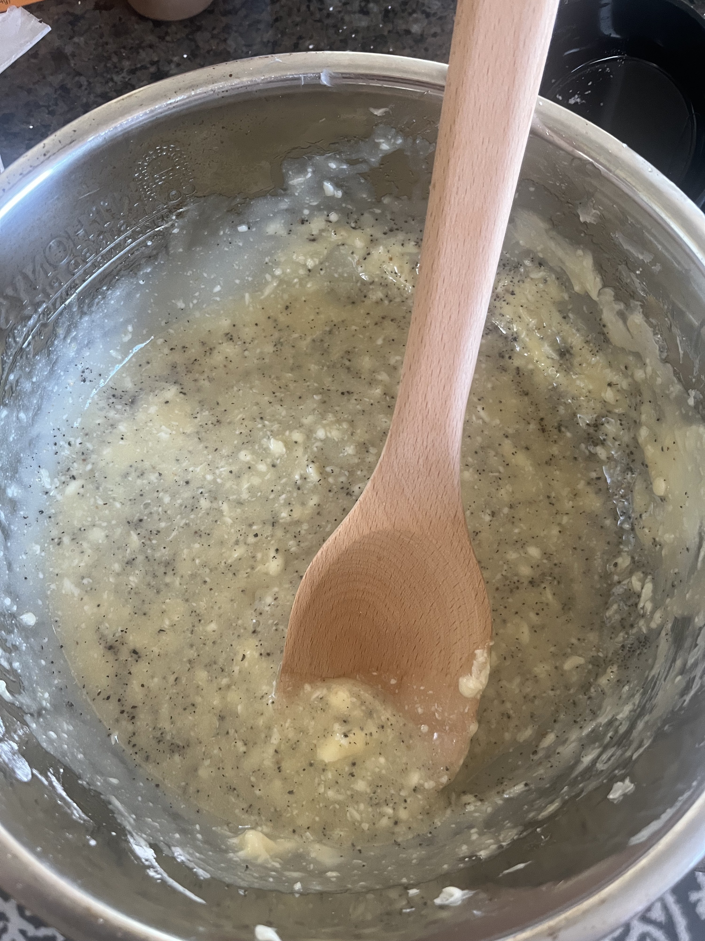 the chai mixed into the batter