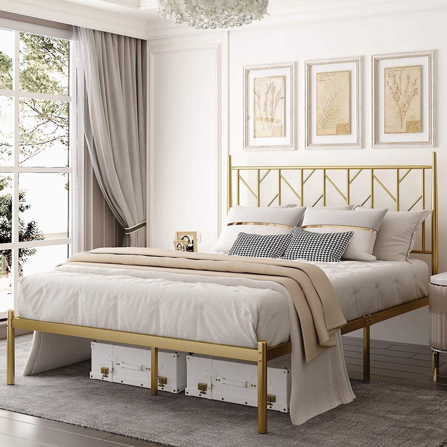 Walmart gold deals bed frame