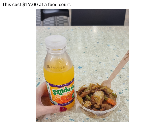 Aussies Are Raging Over Inflated Food Court Meal Prices - 63