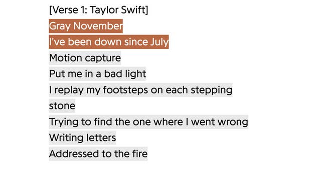 Song Lyrics - Taylor Swift Lyrics Track Taylor Swift on Bandsintown I  Knew You Were Trouble Once upon a time, a few mistakes ago I was in your  sights, you got me