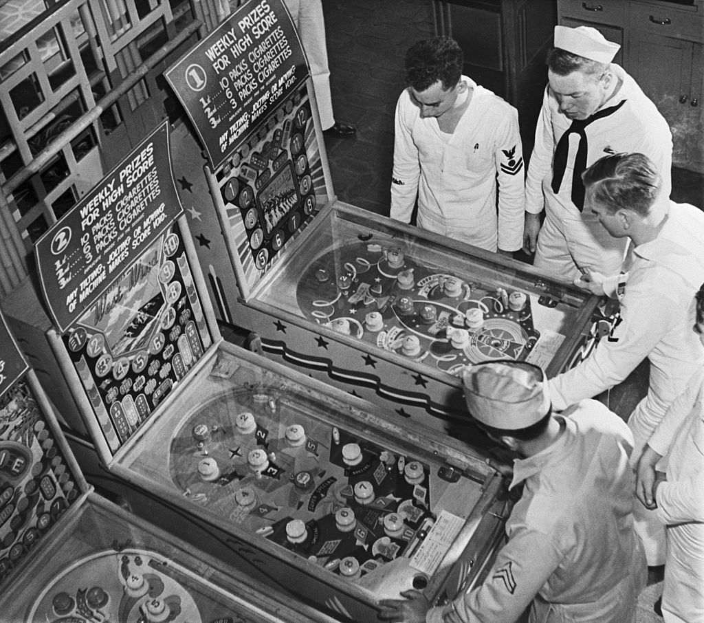 sailors playing pinball