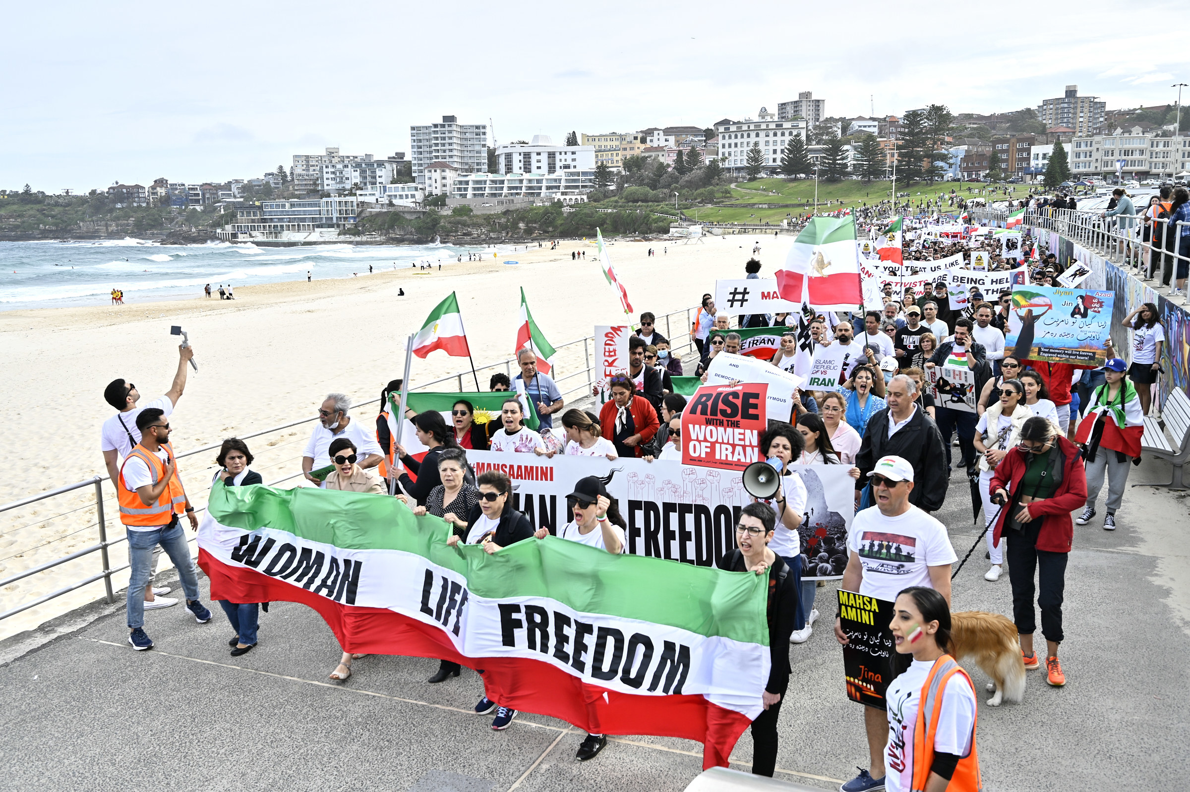 Protestors at a rally in Sydney