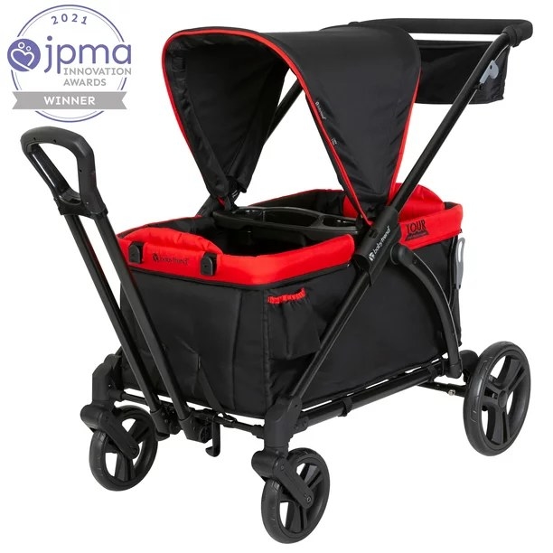 Red and black wagon stroller