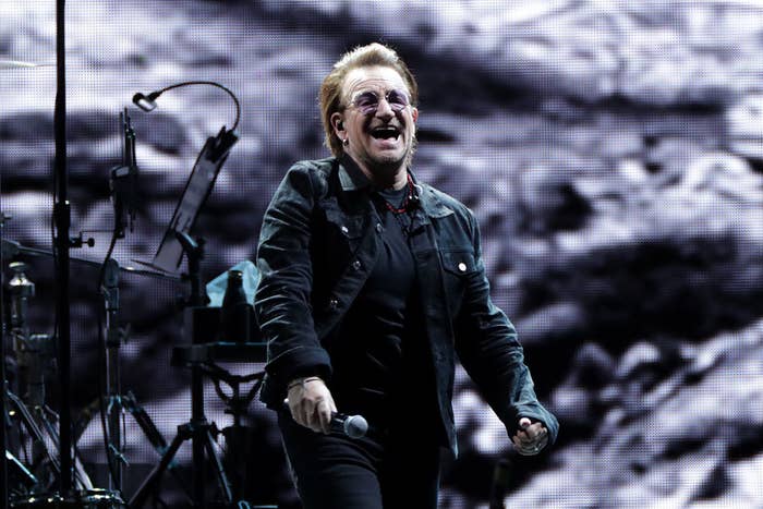 Bono onstage