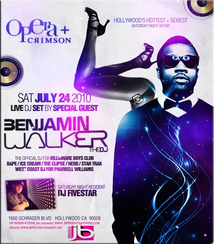 night club flyer with DJ and woman on front