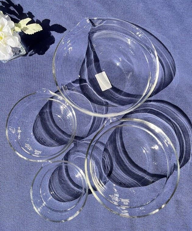 Francfrancのおすすめの便利グッズ「ガラス片口ボウルセット (SS・S・M・L 各1個)」