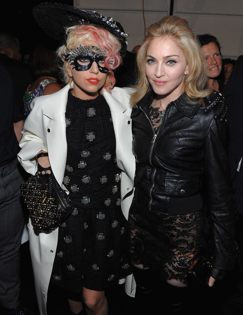 Lady Gaga and Madonna standing together at an event