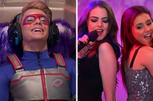 Henry Danger is on the left with  Cat from Victorious on the right