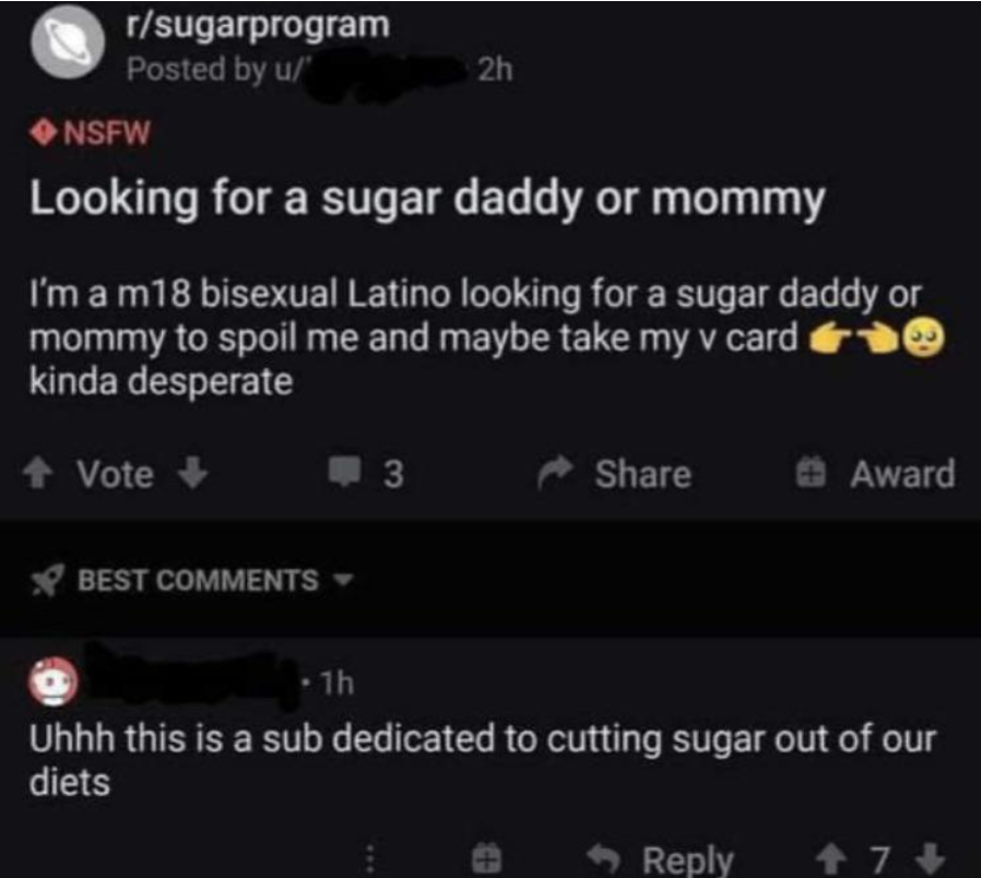 &quot;Uhhh this is a sub dedicated to cutting sugar out of our diets&quot;