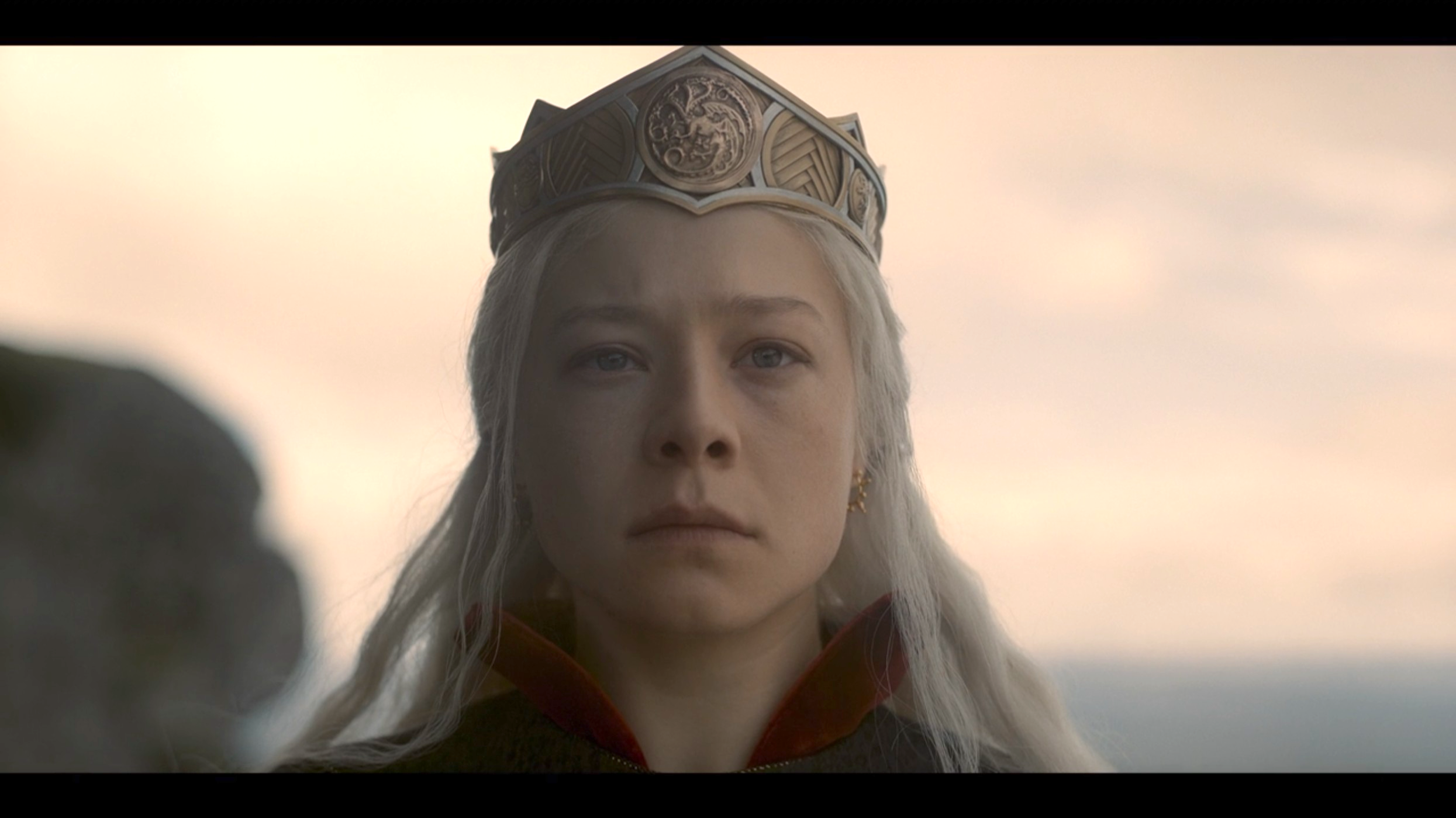 Rhaenyra wearing a crown