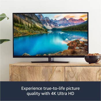 TV showing the 4K ultra HD definition