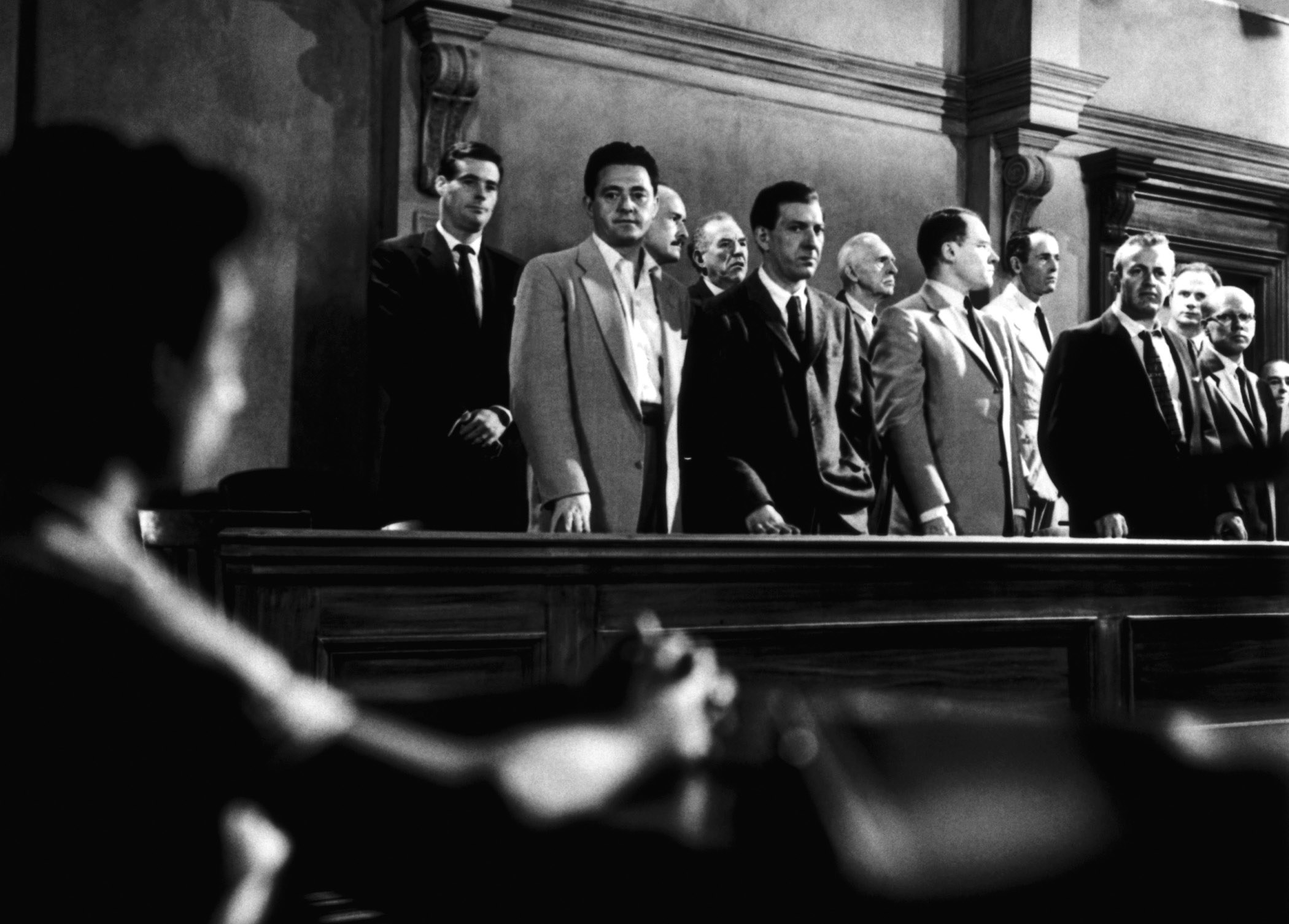 jury in a courtroom