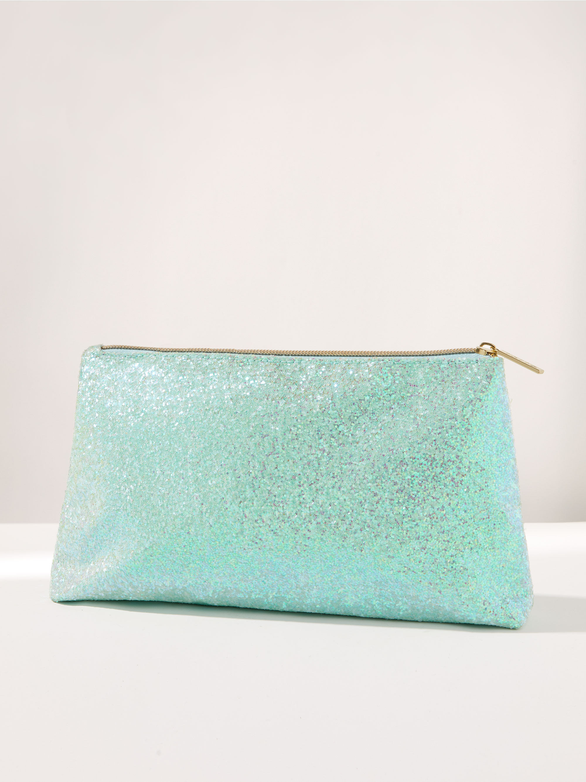 A  blue sparkly bag