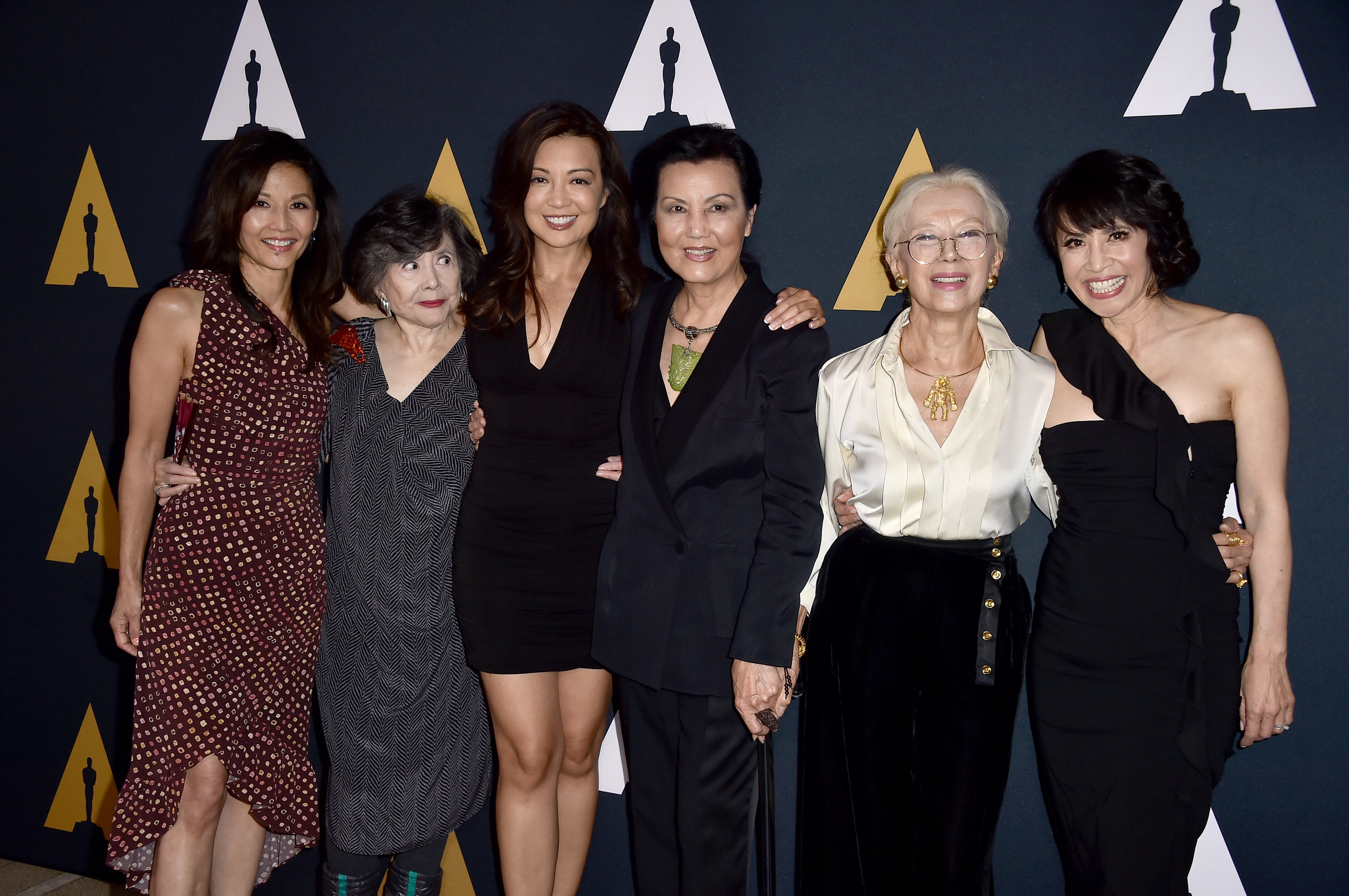 Tamlyn Tomita, Tsai Chin, Ming-na Wen, Kieu Chinh, France Nuyen and Lauren Tom attend The Academy Presents &quot;The Joy Luck Club&quot; (1993) 25th Anniversary at The Samuel Goldwyn Theater on August 22, 2018 in Beverly Hills, California