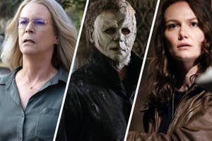 Laurie, Michael Myers and Allyson in Halloween Ends