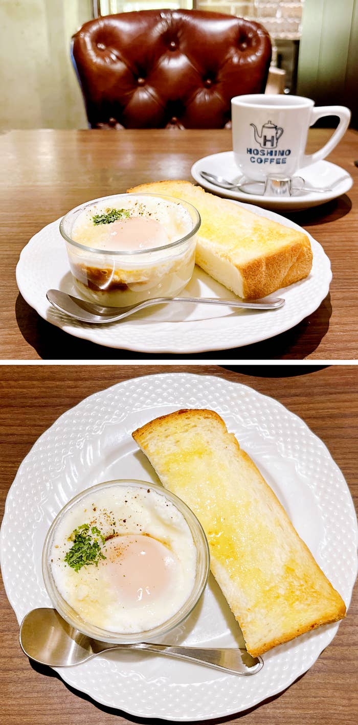 星乃珈琲店のおすすめモーニングメニュー「エッグスラット モーニングドリンク付」