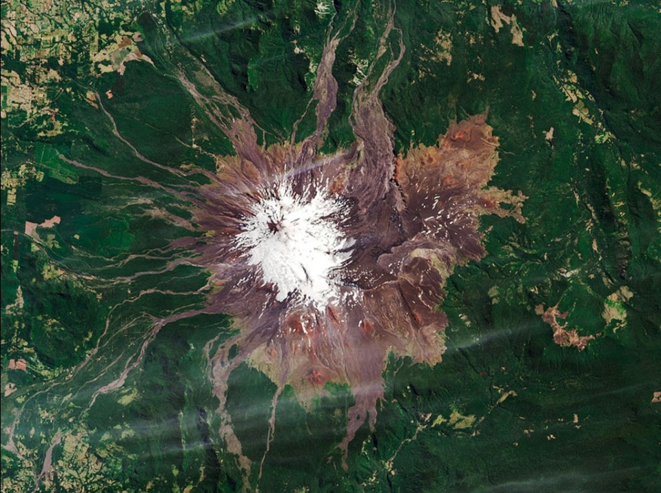 Shrinking Snowcap on Chilean Volcano