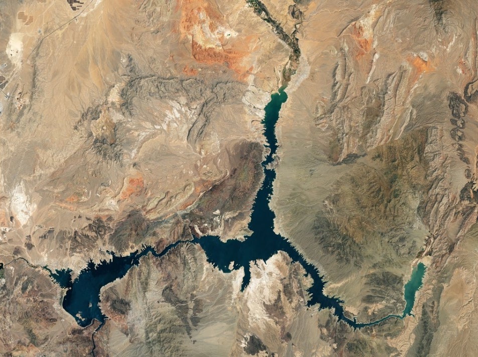 Lake Mead disappears on the Nevada-Arizona border