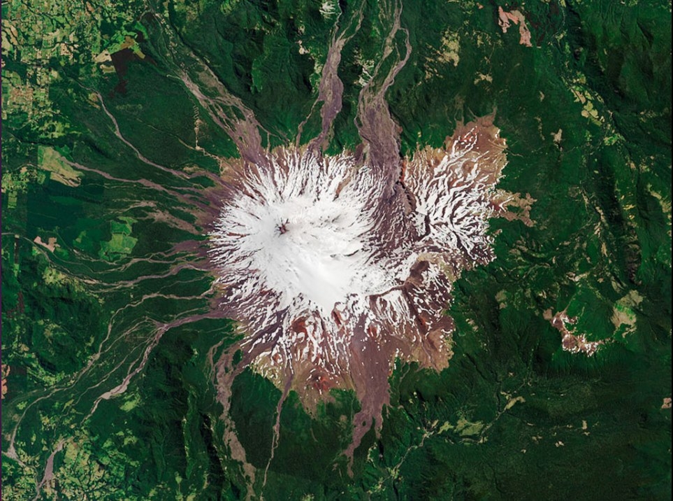 Shrinking Snowcap on Chilean Volcano