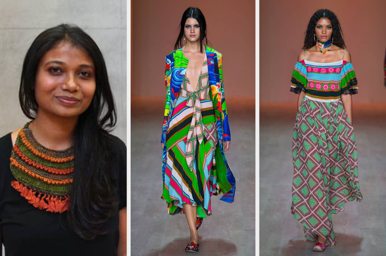 Roopa Pemmaraju poses backstage ahead of the Roopa Pemmaraju show during Mercedes-Benz Fashion Week, Models walk the runway during the Roopa show at Mercedes-Benz Fashion Week Resort 19 Collections at Carriageworks on May 16, 2018