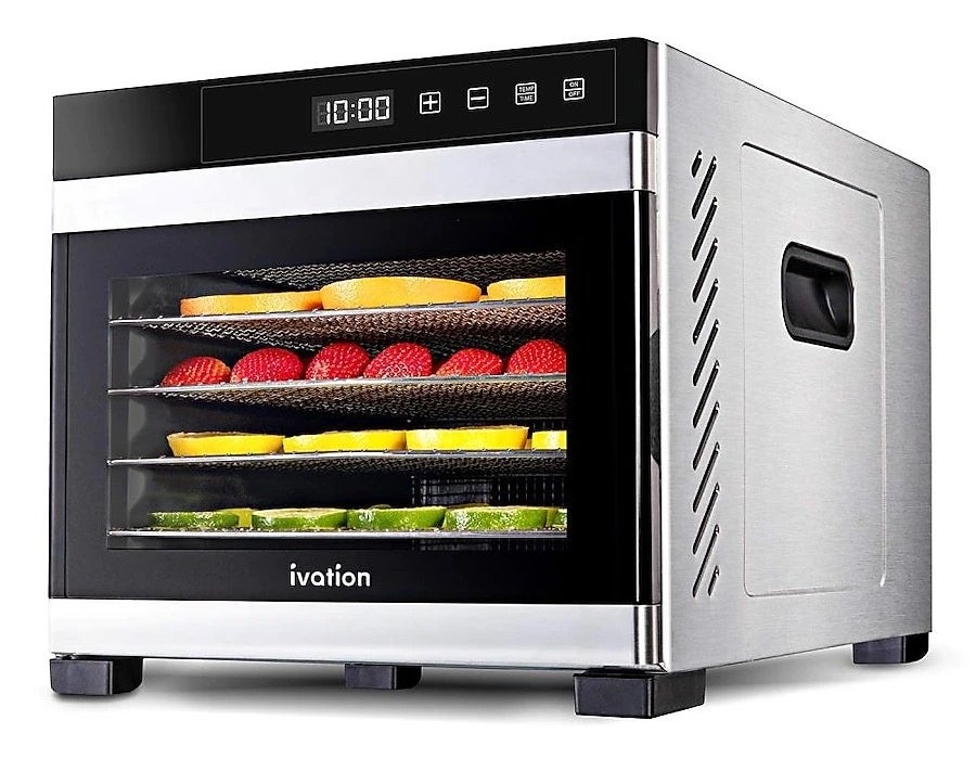 The food dehydrator with food inside