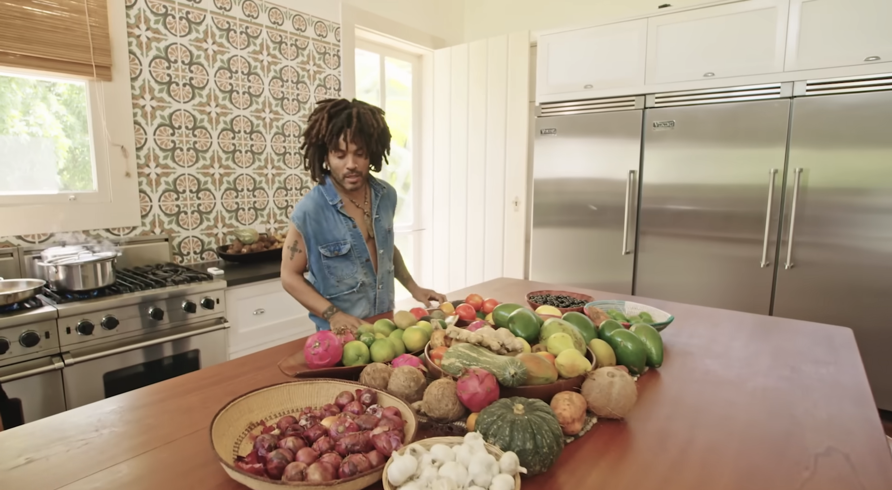 Lenny in his kitchen