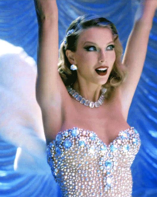 Swift in her &quot;Bejeweled&quot; music video
