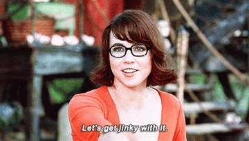 velma from scooby doo saying lets get jinky with it