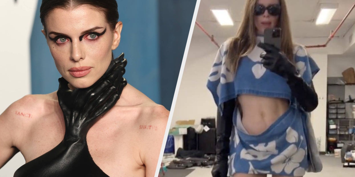 Julia Fox Turned An Old Beach Towel Into A Dress - Vimarsana News