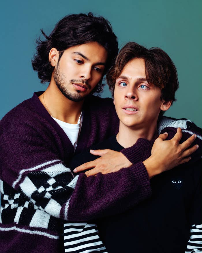 Xolo and Jacob with their arms around each other