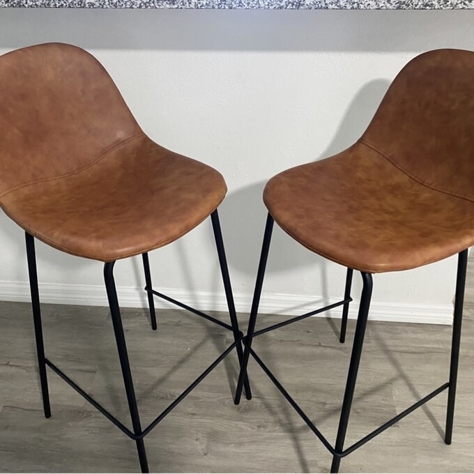 reviewer photo of the two bar stools next to one another