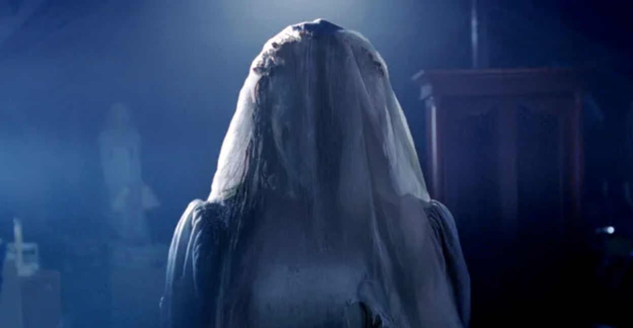 ghost woman in a wedding dress