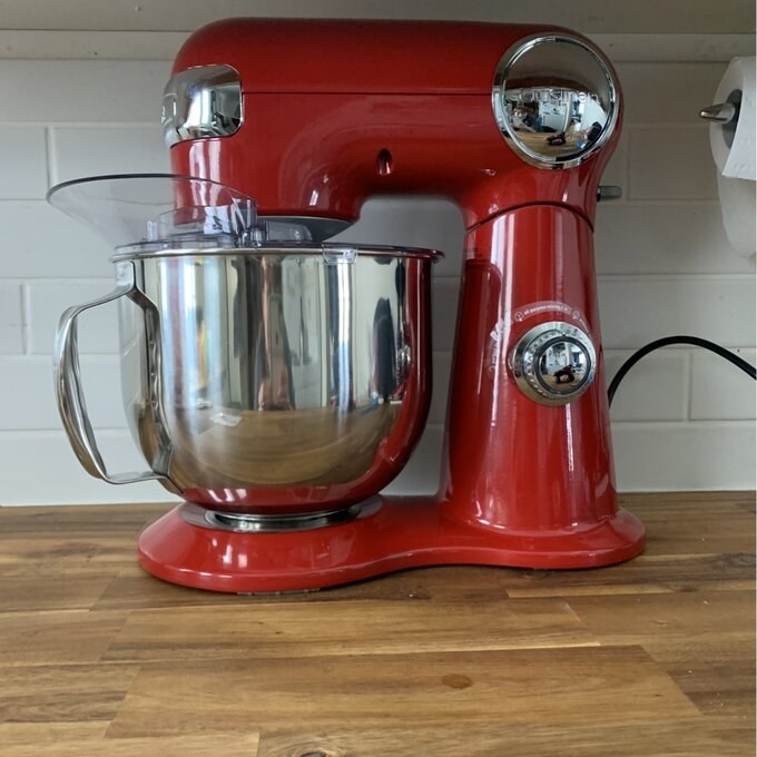 reviewer photo of red mixer