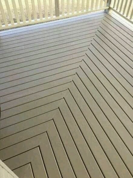 Misaligned planks in a house deck