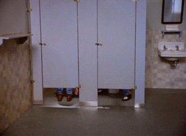 Elaine from &quot;Seinfeld&quot; stealing toilet paper from the bathroom