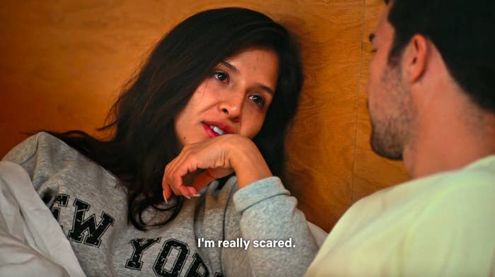 Zanab looks at Cole and says "I'm really scared"