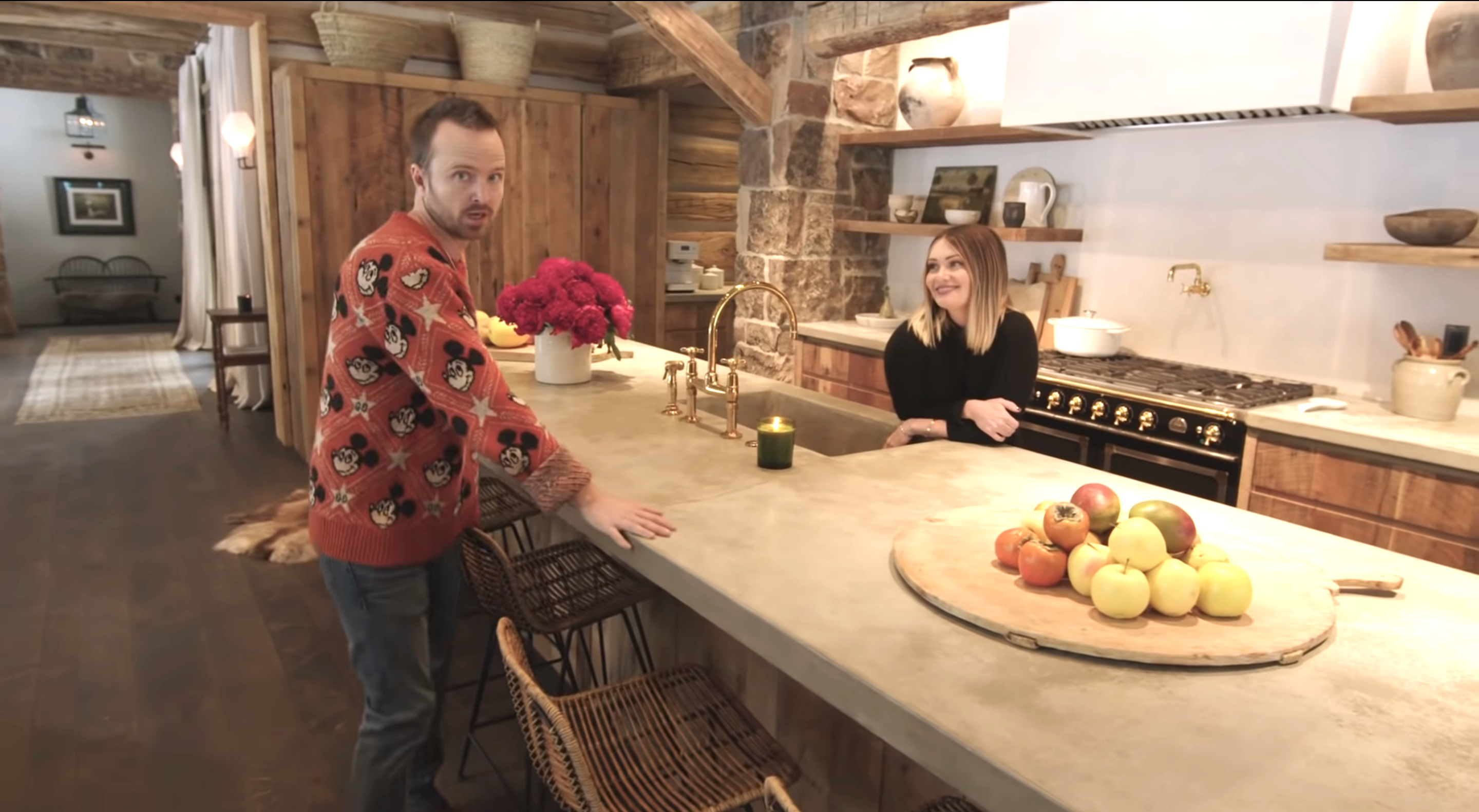 Aaron and his wife in their kitchen