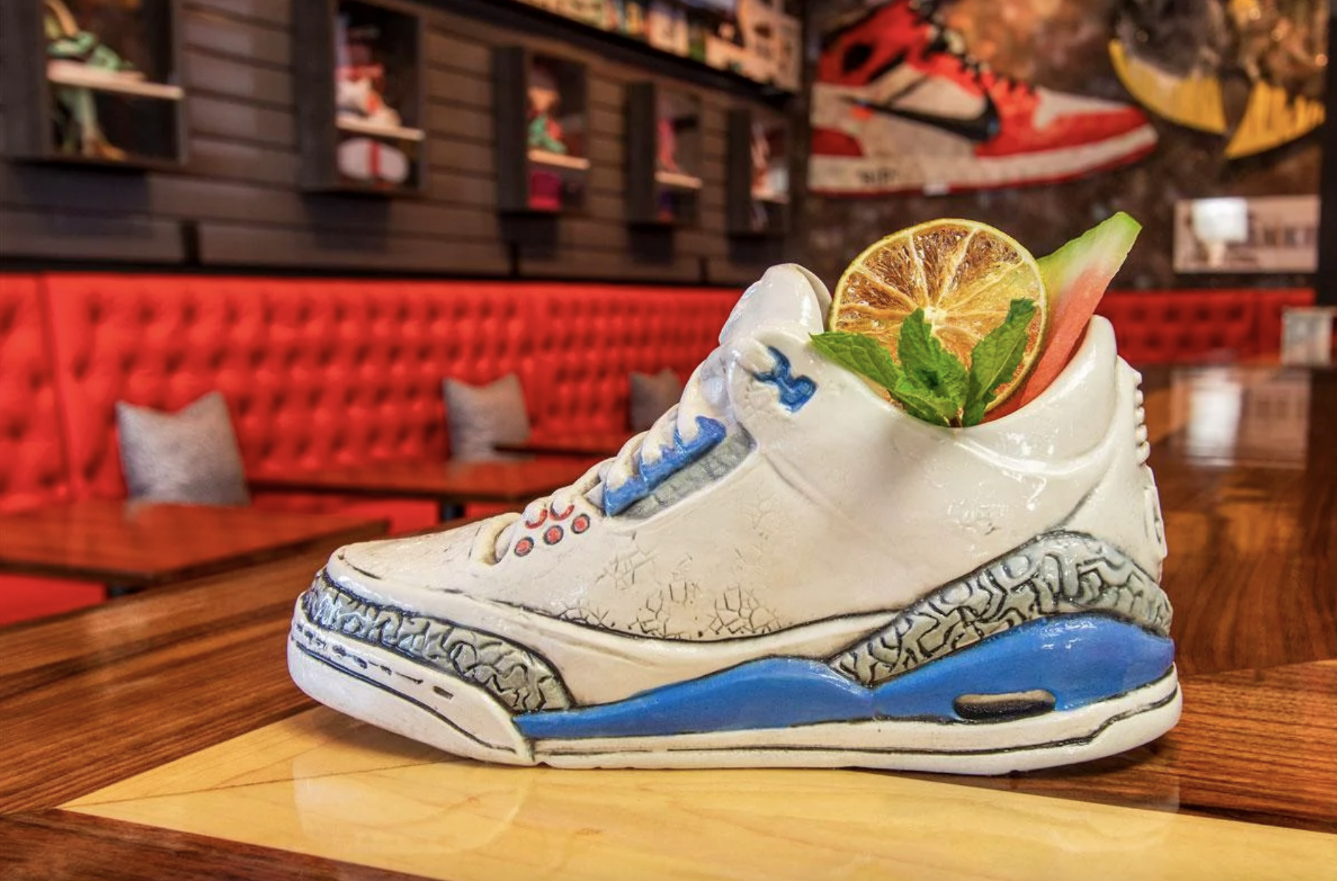 A cocktail in a tennis shoe