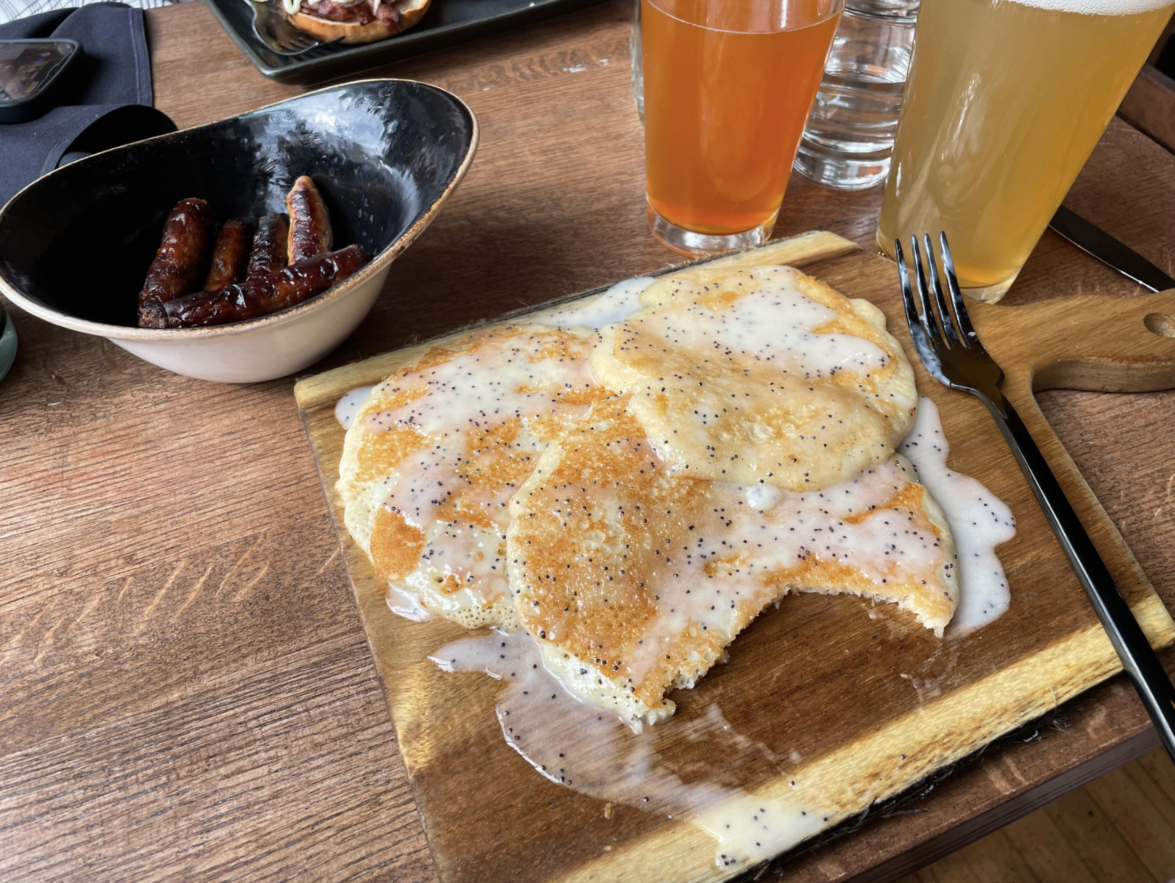 Food on a cutting board