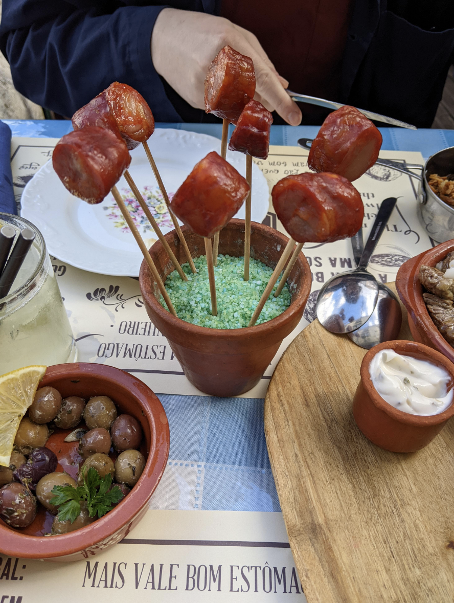 Food in plant pots