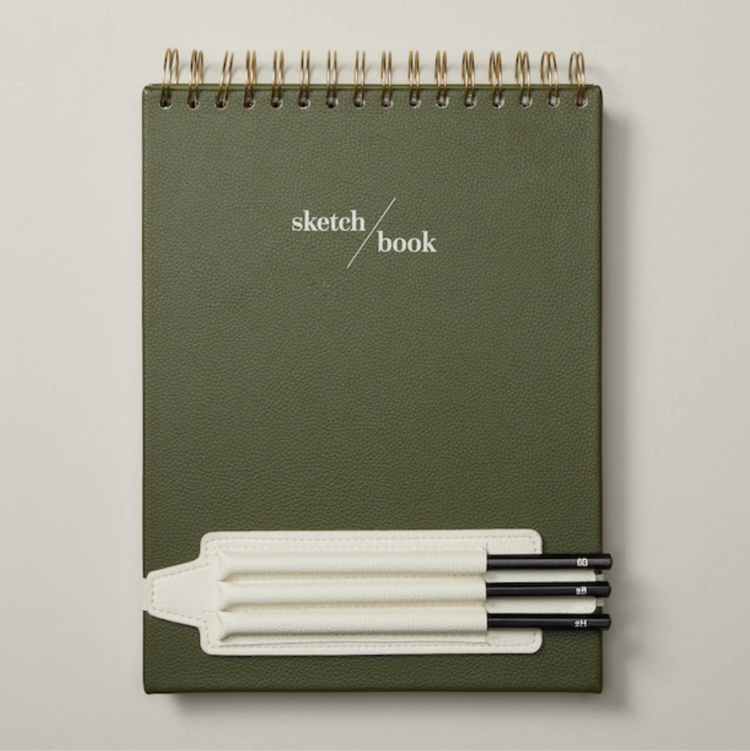 The sketchbook on a blank background