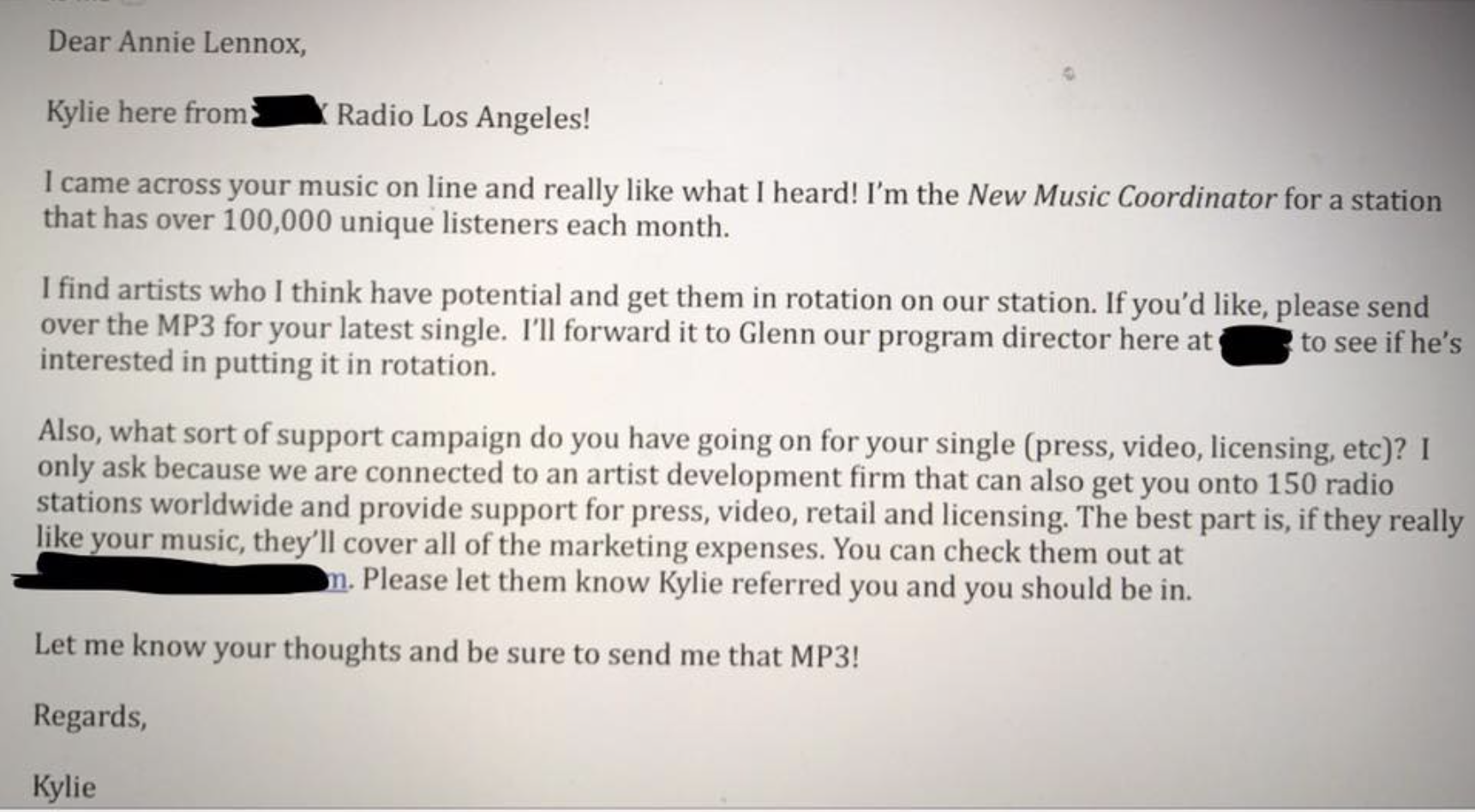 Please send please out. Dear Annie. 23 Dear Annie. Annie Lennox here comes the Rain. Music Coordinator.