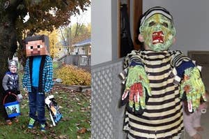 minecraft costume, zombie costume