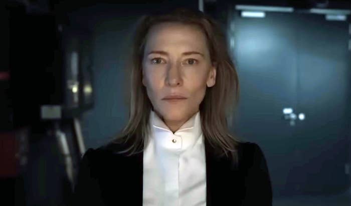 Cate Blanchett as Lydia Tar in a conductor&#x27;s tuxedo
