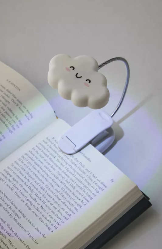 a cloud shaped reading light